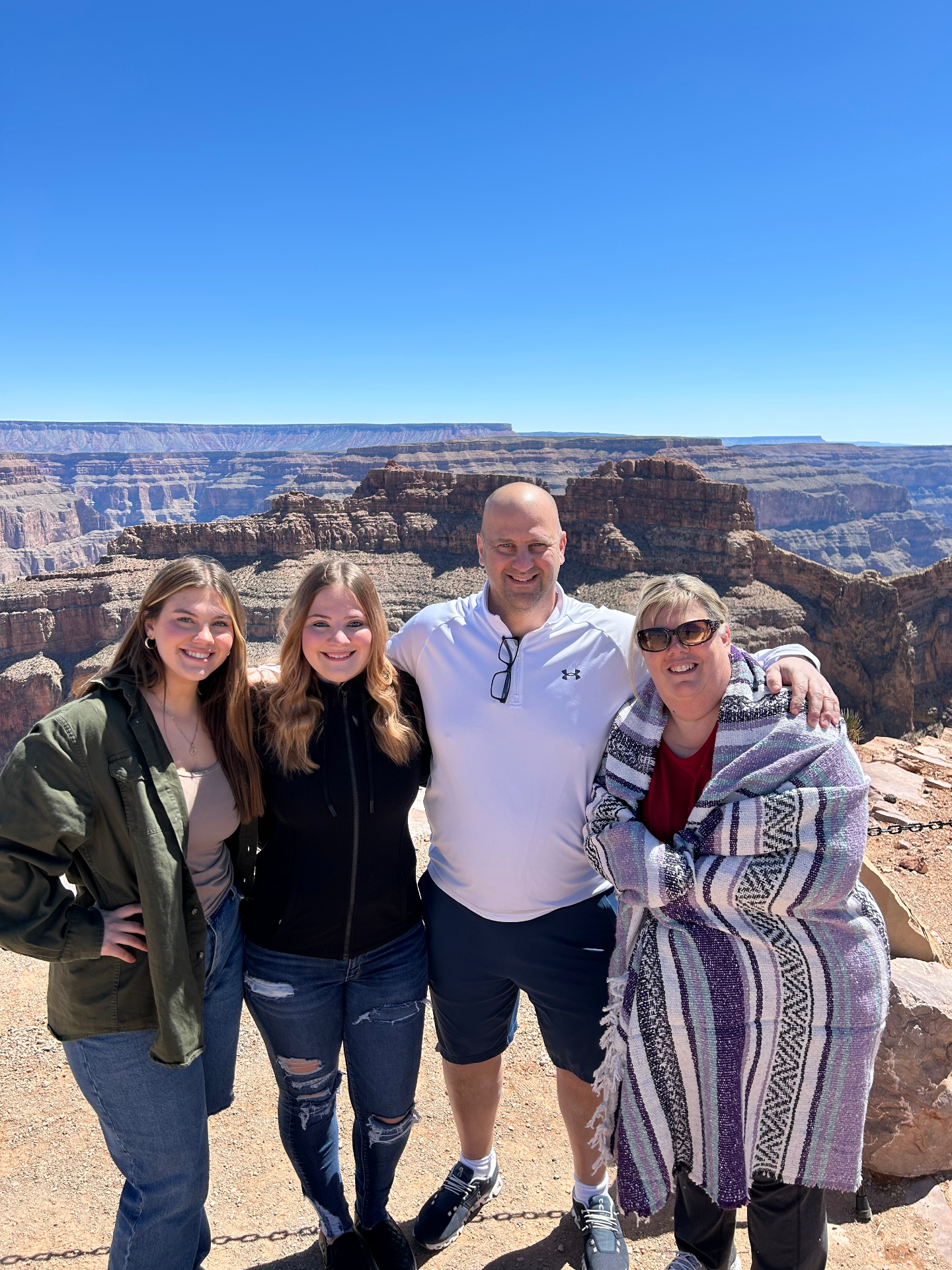Todd Esposito and his family at the Grand Canyon